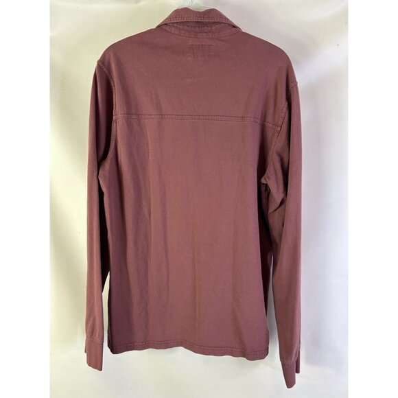 PACT Organic Cotton Long Sleeve Collared Polo Shirt Mauve - Picture 9 of 9